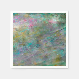 Regnbåge Flerfärgad Kristall Sten Marmor Pappersservett