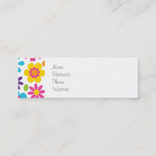 Regnbåge Flower Power Hippie Retro Tonåringar Gift Mini Visitkort