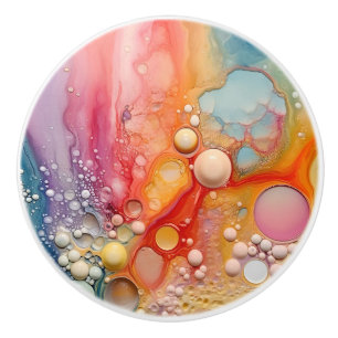 Regnbåge, flytande celler Art Abstract Design Knopp
