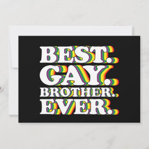 Regnbåge för bästa Gay Brother-Pridet någonsin i H Inbjudningar