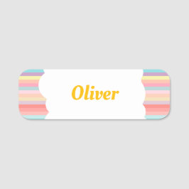 Regnbåge för Födelsedagsfest av Roligt Theme Guest Namnbricka