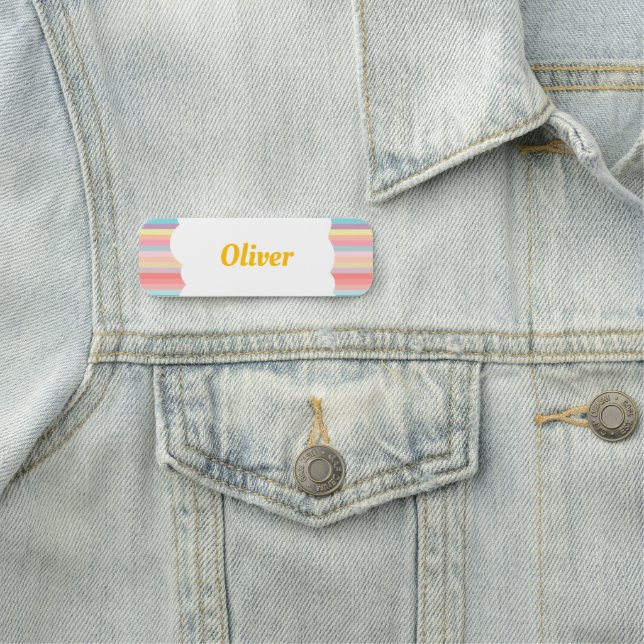 Regnbåge för Födelsedagsfest av Roligt Theme Guest Namnbricka (På plats)