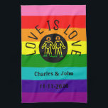 Regnbåge för gay pride LGBT för kärlektypografi Kökshandduk<br><div class="desc">Älska är flagga för regnbågen för randar LGBT för original 8 för gay pride för kärlektypografilogotypen den lesbiska,  dig kan tillfoga namn och datera,  kökshandduken</div>
