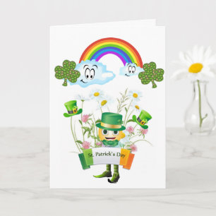 Regnbåge för hälsningskort för saint patrick's day kort