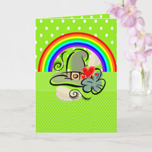Regnbåge för hälsningskort för saint patrick's day kort