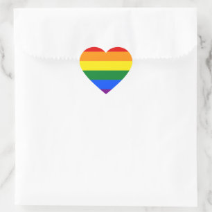 Regnbåge för HBT-Pride Hjärtformat Klistermärke