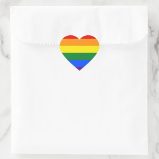 Regnbåge för HBT-Pride Hjärtformat Klistermärke