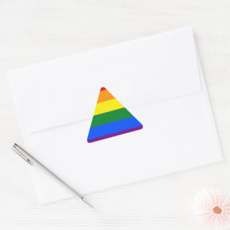 Regnbåge för HBT-Pride Triangelformat Klistermärke