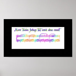 Regnbåge för känslor för KRW-musikhandlag Poster