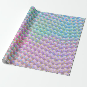 Regnbåge för sjöjungfrufjällglitter under presentpapper