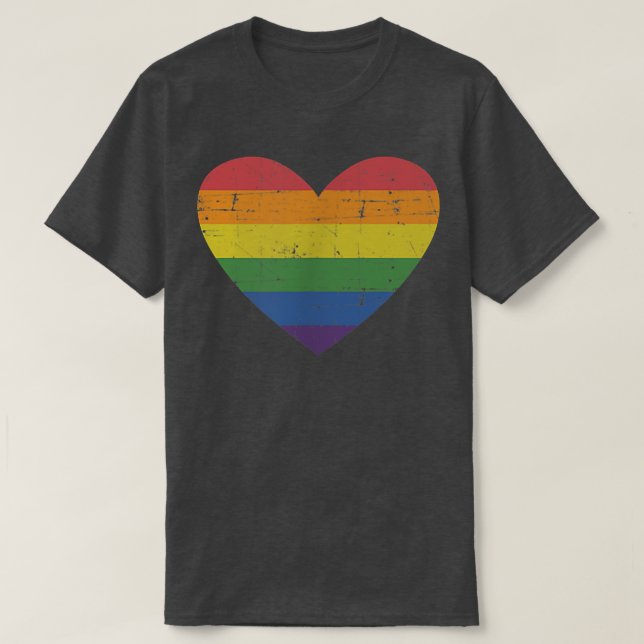Regnbåge för stöd till homosexuella och lesbisk pr t shirt (Design framsida)