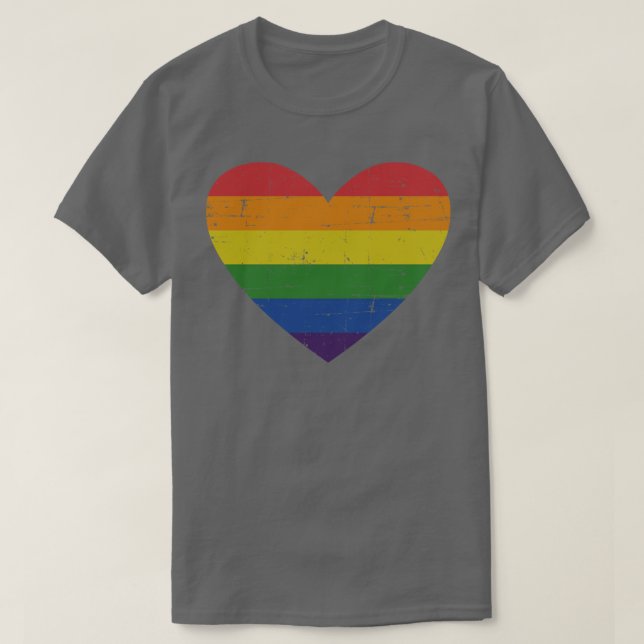 Regnbåge för stöd till homosexuella och lesbisk pr t shirt (Design framsida)
