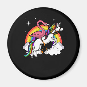 Regnbåge för Unicorn för Flamingofågelridning Magnet