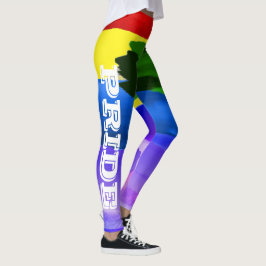 Regnbåge för vattenfärgspensellinjer för LGBT-Prid Leggings