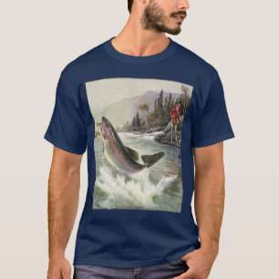 Regnbåge Forell, Vintage Fiskare Fiskar Fisk T Shirt