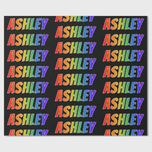 Regnbåge Förnamn "ASHLEY"; Kul & färgrik Presentpapper