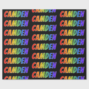 Regnbåge Förnamn "CAMDEN"; Roligt & färgglatt Presentpapper