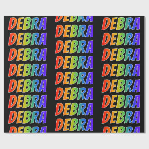 Regnbåge Förnamn "DEBRA"; Roligt & färgglatt Presentpapper