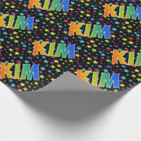 Regnbåge Förnamn "KIM" + Stjärnor