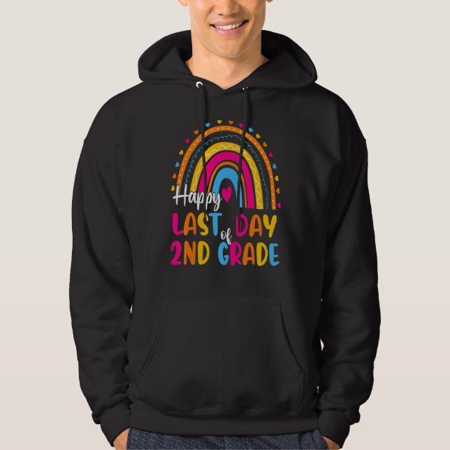 Regnbåge förra dagen Klass Lärare Student Grad Hoodie (Framsida)