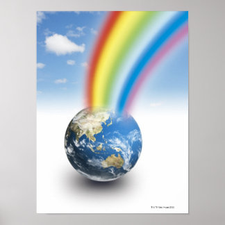 Regnbåge från jorden poster