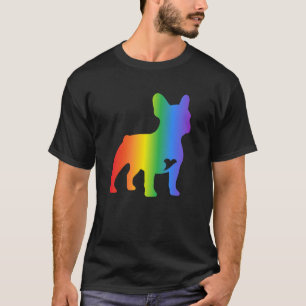 Regnbåge Fransk Bulldog Hund Älskare  T Shirt