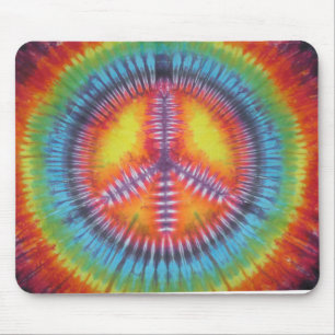 Regnbåge Fredsteckenet Tie Dye Mouse Pad Musmatta