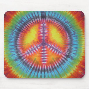Regnbåge Fredsteckenet Tie Dye Mouse Pad Musmatta