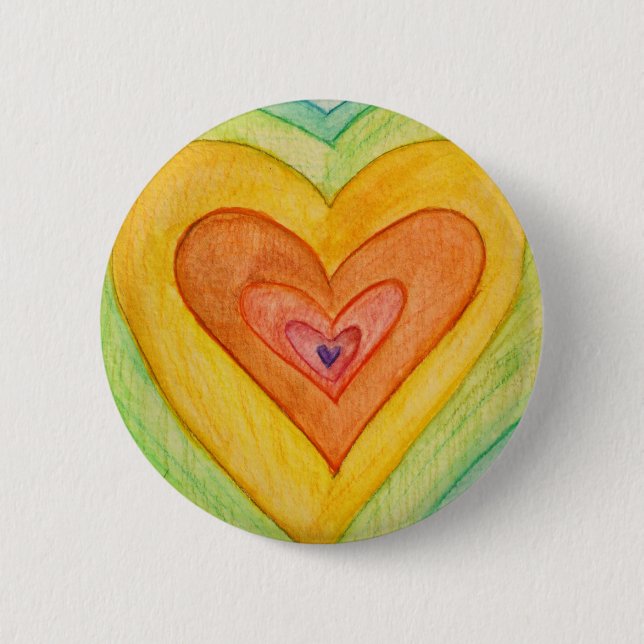 Regnbåge FriCitizen Hearts Art Lapel Pins eller Bu (Framsida)