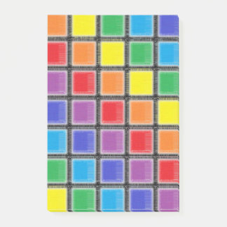 Regnbåge, fyrkanter post-it block