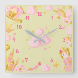 Regnbåge  fyrkantig klocka