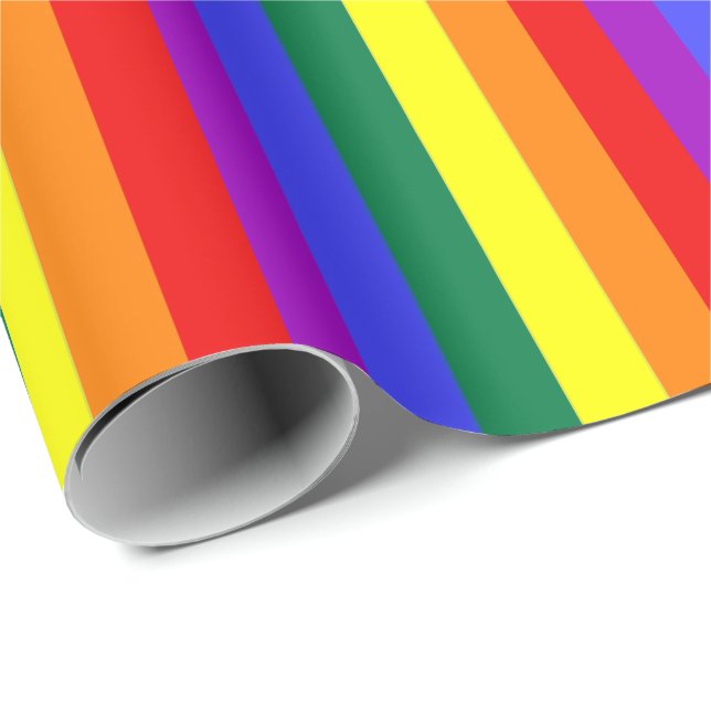 Regnbåge, Gay pride färgstark Presentpapper (Rullad Hörn)