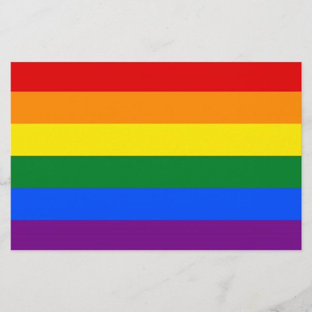 Regnbåge Gay pride Flagga Brevpapper (Framsida)