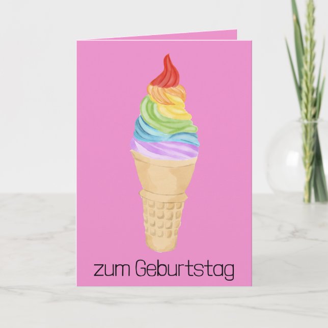 Regnbåge Gay pride Ice Cream Kort (Framsida)