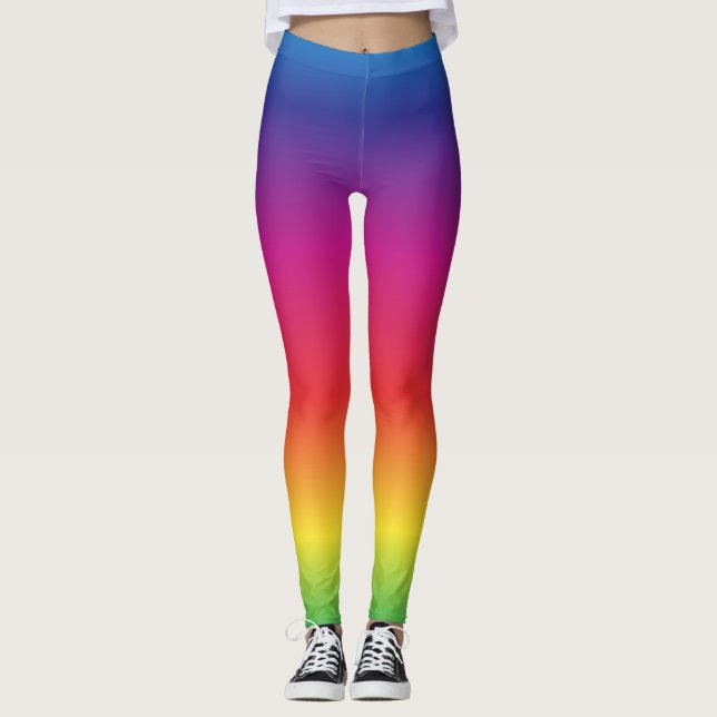 Regnbåge Gay pride-övertoning Leggings (Framsida)