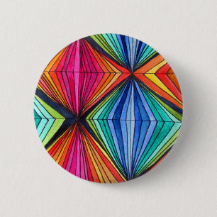 Regnbåge Geometric Optical Art Knapp
