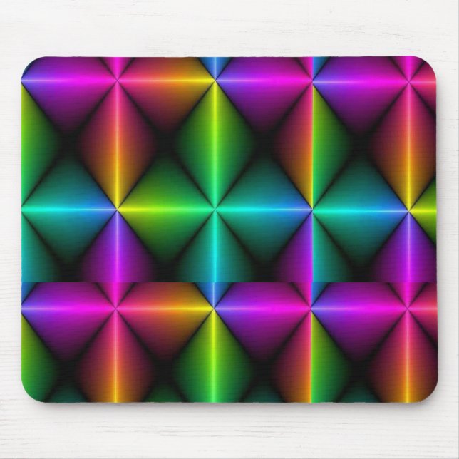 Regnbåge Geometrisk Optisk Illusion Musmattor | Mo (Framsidan)