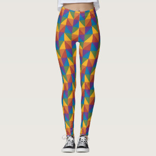 Regnbåge Geometrisk triangel Leggings