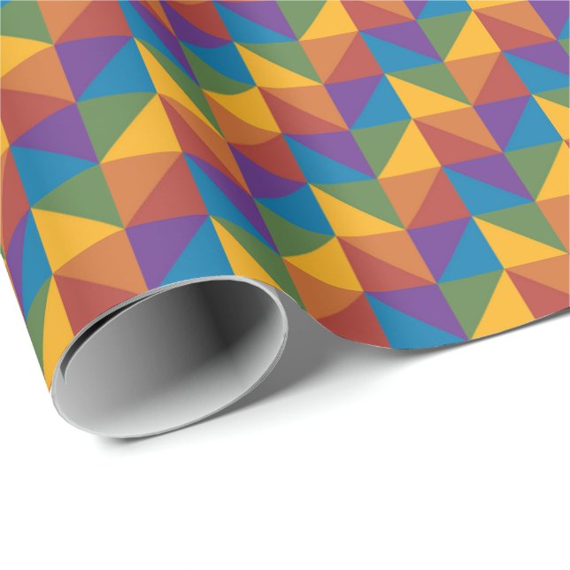 Regnbåge Geometrisk triangel Presentpapper (Rullad Hörn)
