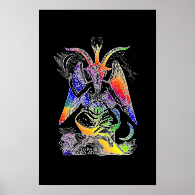 Regnbåge {get of Mendes} baphomet Poster (Framsidan)