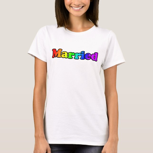 (Regnbåge) Gift T-shirt (Framsida)