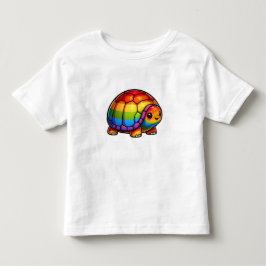 Regnbåge glad sköldpadda t shirt