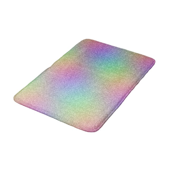 Regnbåge Glitter, effekt Badrumsmatta (Vinklad)