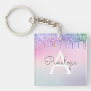 Regnbåge Glitter-glas med monogram