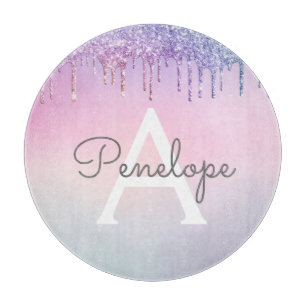 Regnbåge Glitter-glas med monogram