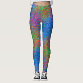 regnbåge glitter leggings
