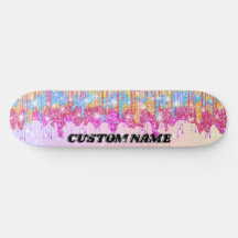 Regnbåge glitter skateboard