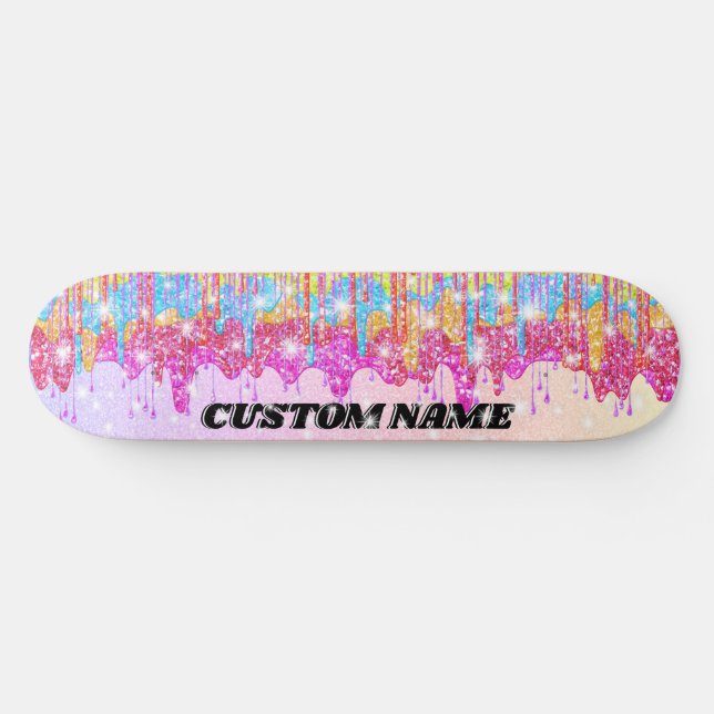Regnbåge glitter skateboard (Horz)
