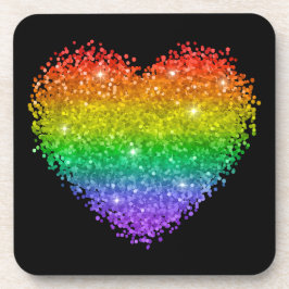 regnbåge glitter underlägg