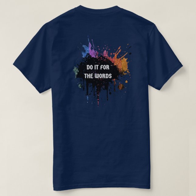 Regnbåge Glitterdroppar För Orden T-shirts (Design baksida)